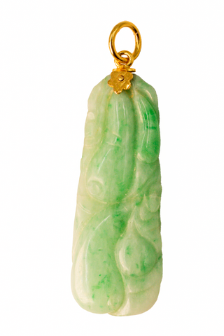 Edwardian Jade Pendant in 21ct Yellow Gold