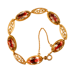 Victorian Topaz Bracelet in 18ct Yellow Gold