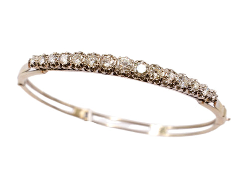*NEW* Vintage Diamond Bangle in 18ct White Gold