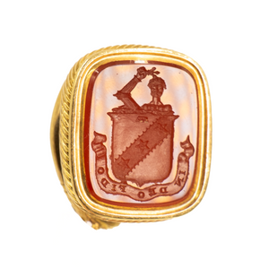 *NEW* Victorian Carnelian Heraldic Seal Pendant in 18ct Yellow Gold