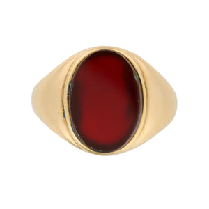 *New* Edwardian Cornelian Oval Signet Ring