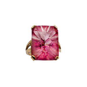 *NEW* Vintage Pink Tourmaline Solitaire Ring